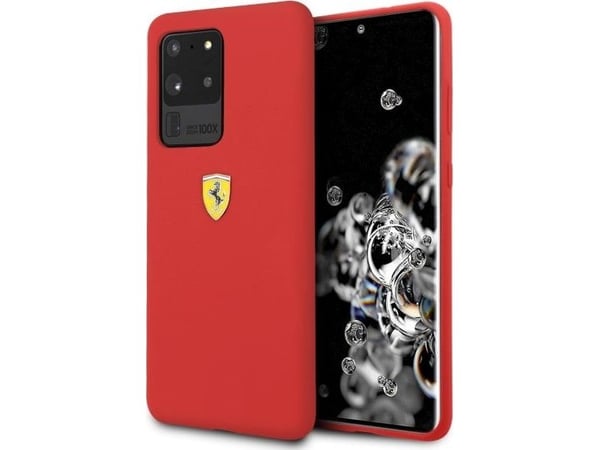 Samsung Galaxy S20 Ultra Ferrari-silikonfodral (FESSIHCS69RE) röd