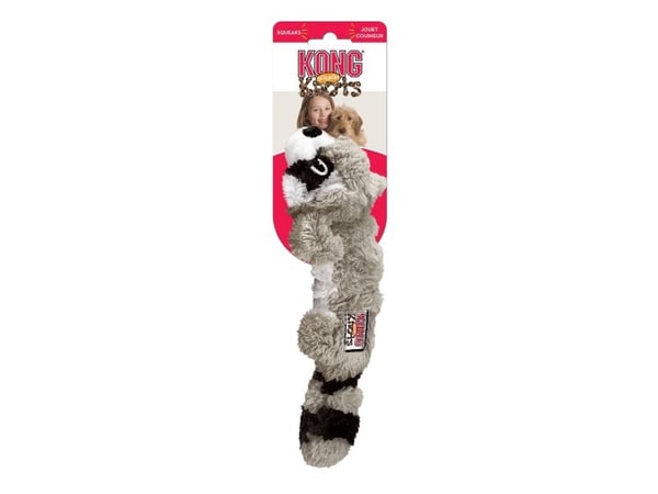 Kong Leksak Scrunch Knots Raccoon Grå S/m 23cm