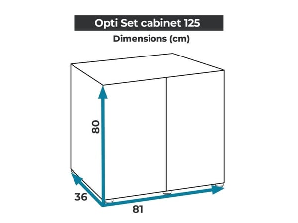 AQUAEL Optiset Møbel 125 Hvid