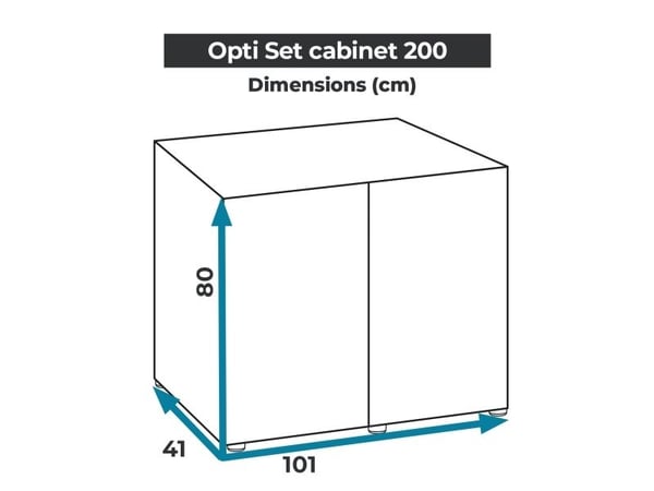Aquael Optiset Akvariemöbel Vit 200l 101cm 101cm