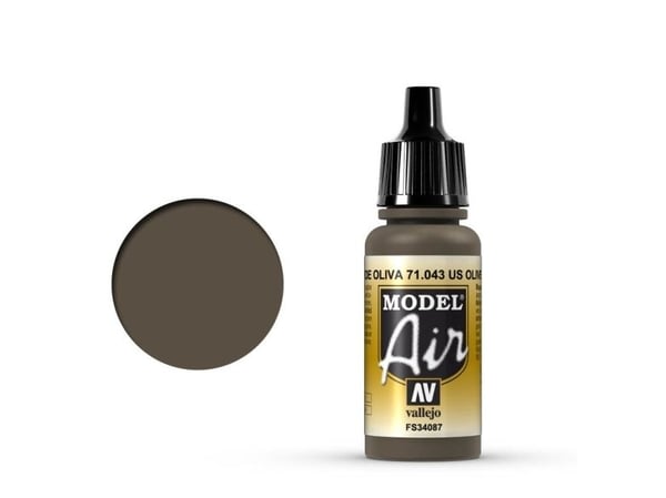 Vallejo 71.043, 17 ml, Oliv, Matt, Flaska