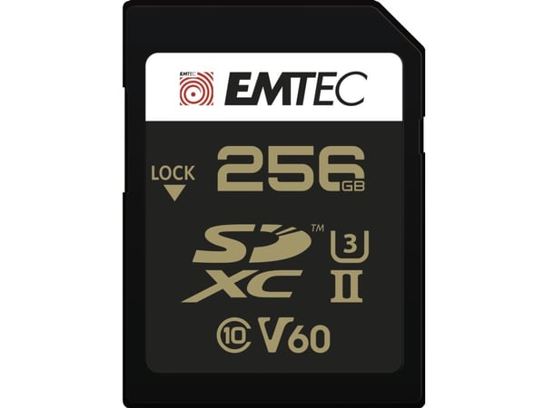 Emtec ECMSD256GUHS2V60, 256 GB, SDXC, Klass 2, UHS-II, 300 MB/s, 160 MB/s