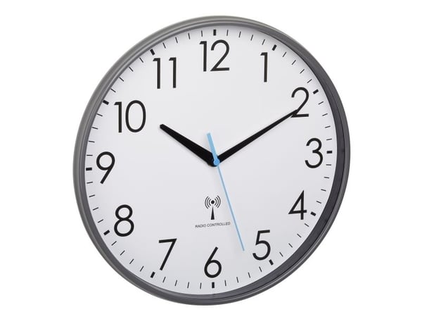 TFA-Dostmann 60.3549.10, Vegg, Analoge klokker, Rund, Grå, Plast, Voksne