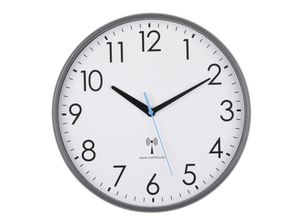 TFA-Dostmann 60.3549.10, Vegg, Analoge klokker, Rund, Grå, Plast, Voksne