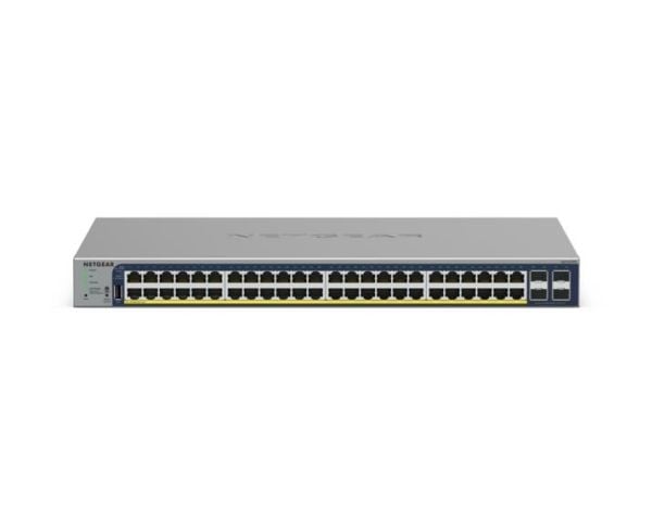 NETGEAR Smart GS728TP - Switch - L3 Lite - smart - 16 x 10/100/1000 (PoE) + 8 x 10/100/1000 (PoE+) + 4 x SFP - rackmonterbar - PoE+ (192 W)