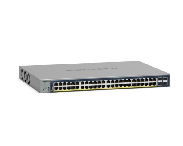 NETGEAR Smart GS728TP - Switch - L3 Lite - smart - 16 x 10/100/1000 (PoE) + 8 x 10/100/1000 (PoE+) + 4 x SFP - rackmonterbar - PoE+ (192 W)
