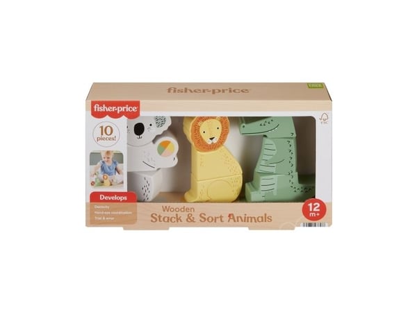 Fisher Price Wood Stack & Sort Animals