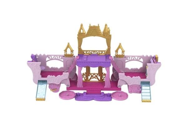 Disney Princess Carriage to Castle forvandlende lekesett med liten Aurora-dukke, 4 figurer og 3 etasjer, 3 år, 288,9 mm, 850 g, Flerfarget