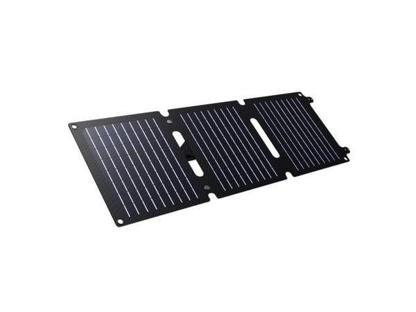 Zuny - Solpanel - bærbar - 20 watt - 2 utgangskontakter (24 pin USB-C, USB) - svart