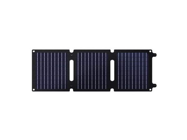 Zuny - Solpanel - bærbar - 20 watt - 2 utgangskontakter (24 pin USB-C, USB) - svart