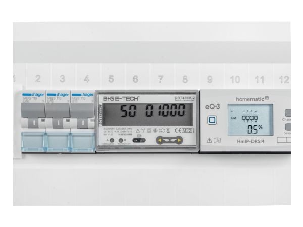 Homematic IP HmIP-ESI-LED, Koblet med ledninger (ikke trådløs), 300 m, Sort, Hvit, 869.4 - 869.65 MHz, 39 mm, 29 mm