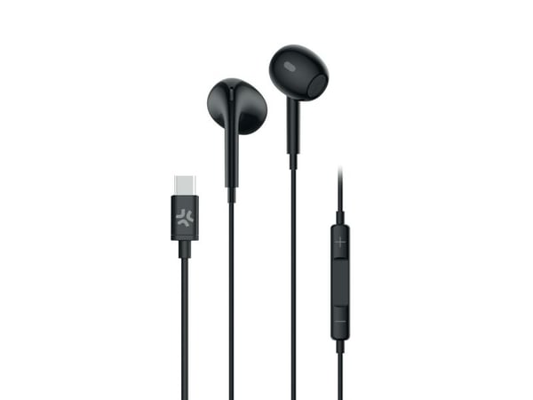 Celly UP1300 - Ørepropper med mikrofon - i øret - kablet - USB-C - svart