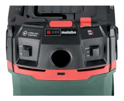 Metabo AS 36-18 L 30 PC CC Akkusauger Krt., Torr&våt, Svart, Grön, Röd, Fleece, L, Knappar, 30 l