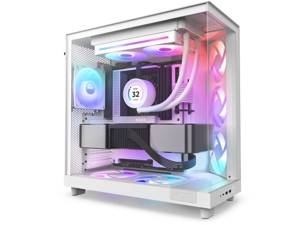 NZXT F Series F240 RGB Core - Enkeltramme vifte enhet - 120 mm - matt hvit