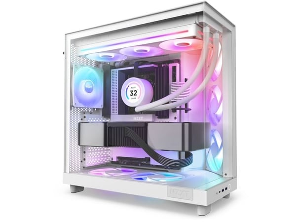 NZXT F Series F360 RGB Core - Enkeltramme vifte enhet - 120 mm - matt hvit