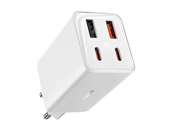 Baseus GAN6 Pro pikalaturi, 2xUSB-C + 2xUSB, 65W (valkoinen)