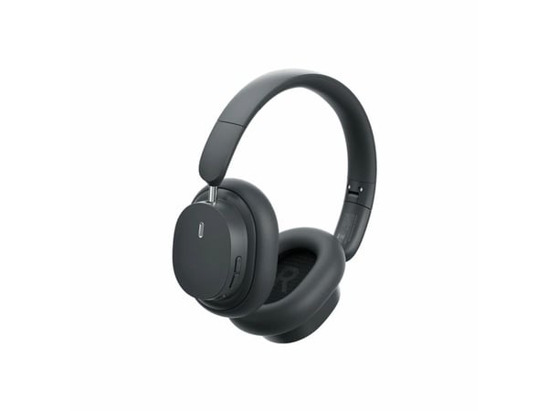 Baseus Bowie D05 - Hodetelefoner med mikrofon - full størrelse - Bluetooth - trådløs, kablet - 3,5 mm jakk - romgrå
