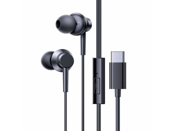 Baseus Encok CZ11 - Hörlurar med mikrofon - inuti örat - kabelansluten - USB-C - svart