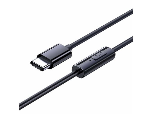 Baseus Encok CZ11 - Hörlurar med mikrofon - inuti örat - kabelansluten - USB-C - svart