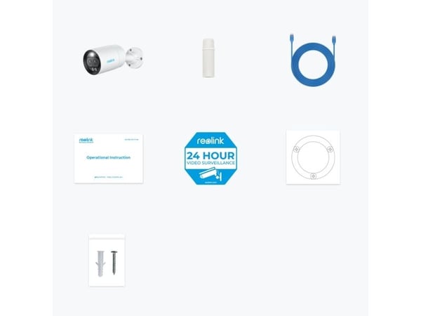 Reolink P330M, IP-sikkerhetskamera, Inne & Ute, Koblet med ledninger (ikke trådløs), Google Assistant, 450 lm, 6500 K