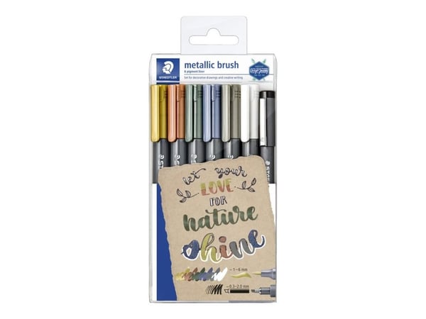Staedtler 8321 TB7 Marker metallic brush, 6 + 1