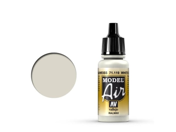 Vallejo 71.119, 17 ml, Hvit, Matte, Flaske