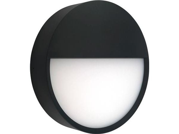Nordtronic Zaira - Vegglampe - LED - 12 W - klasse F - 3000/4000 K - svart, RAL 9005
