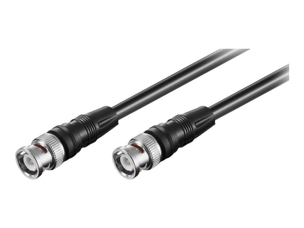 goobay - Kabel för video / ljud - BNC kontakt till BNC kontakt - 50 cm - dubbelt skärmad - svart