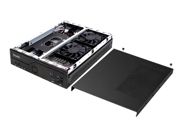 Shuttle XPC slim DH610 - Barebone - Slim-PC LGA1700-sokkel - Intel H610 - ingen CPU - RAM 0 GB - Gigabit Ethernet, 2.5 Gigabit Ethernet - svart
