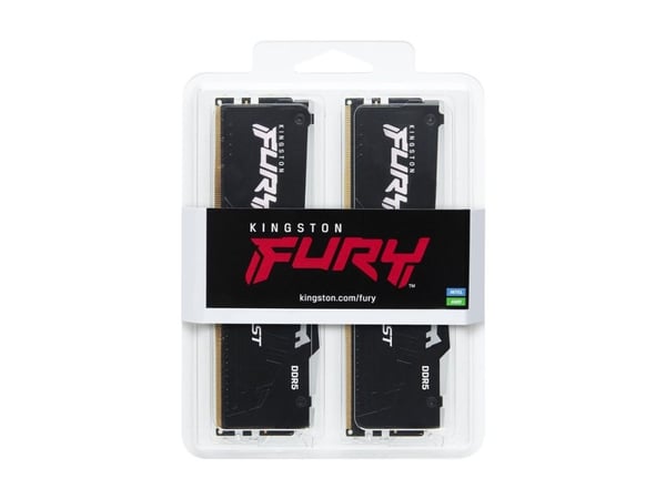 Kingston FURY Beast RGB - DDR5 - sett - 32 GB: 2 x 16 GB - DIMM 288-pin - 5600 MT/s / PC5-44800 - CL40 - 1.25 V - ikke-bufret - on-die ECC