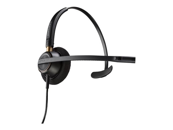 HP Poly EncorePro HW510 - EncorePro 500 series - hodesett - on-ear - kablet - 3,5 mm jakk - svart - Certified for Skype for Business, UC-sertifisert