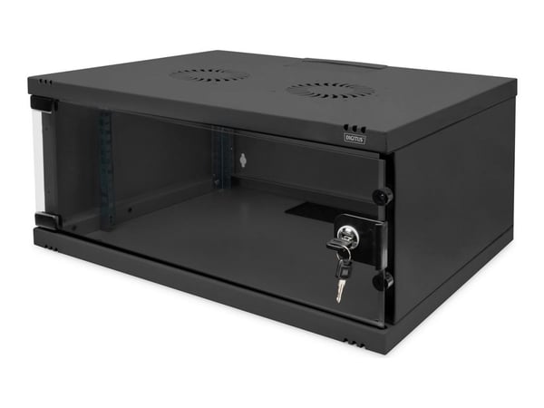 Digitus SoHo Series - Skåp - 540 x 400 mm (BxD), omonterad - väggmontering - svart, RAL 9005 - 4U - 19"
