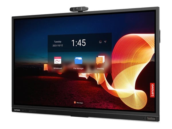 Lenovo ThinkVision T75 - 75" Diagonalklasse LED-bakgrunnsbelyst LCD-skjerm - interaktiv - med berøringsskjerm (multi touch) / 8-mikrofon array / av...