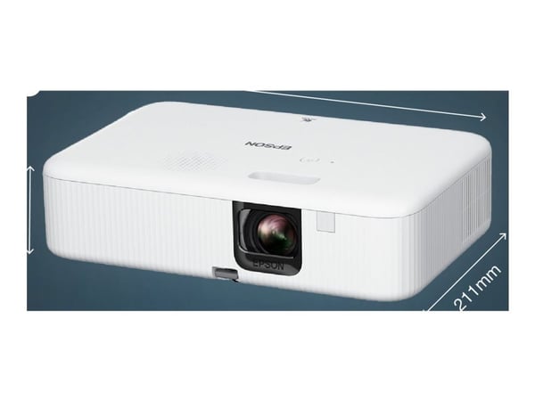 Epson CO-FH02 - 3 LCD-projektor - portabel - 3000 lumen (hvit) - 3000 lumen (farge) - Full HD (1920 x 1080) - 16:9 - 1080p - svart-hvit - Android TV
