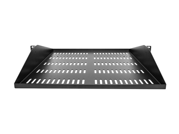 Startech 2U Vented Server Rack Shelf, Center Mount 20in Deep Fixed Cantilever Tray, Rackmount Shelf for 19" AV/Data/Network Equipment w/ Cage Nuts ...