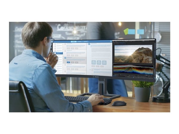Philips 45B1U6900C - LED-skjerm - kurvet - 45" (44.5" synlig) - 5120 x 1440 Dual Quad HD @ 75 Hz - VA - 450 cd/m² - 3000:1 - DisplayHDR 400 - 4 ms ...