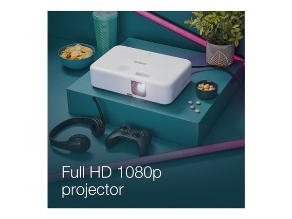 Epson CO-FH02 - 3 LCD-projektor - portabel - 3000 lumen (hvit) - 3000 lumen (farge) - Full HD (1920 x 1080) - 16:9 - 1080p - svart-hvit - Android TV