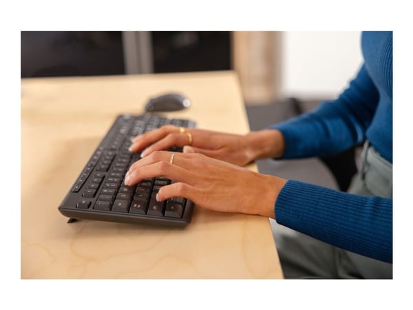 Logitech MK370 Combo for Business, Täysikokoinen (100 %), RF Wireless + Bluetooth, Kalvokytkin, QWERTY, Grafiitti, Sisältää hiiren