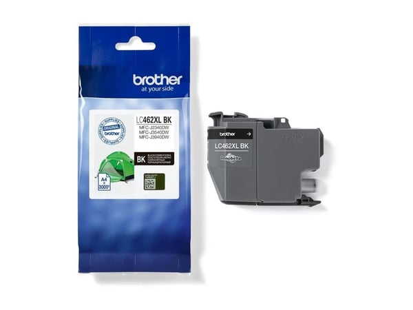 Brother LC462XLBK, Korkea (XL) värintuotto, Musta, 1 kpl, 3000 sivua, Kertapakkaus