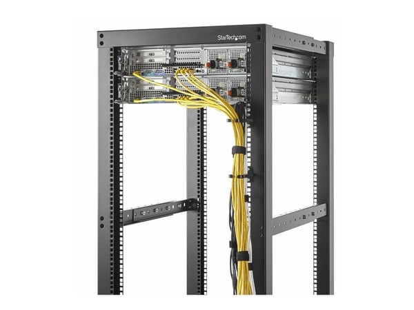 StarTech.com 5-Pack 1U Vertical Cable Management D-Ring Hooks, Cable Manager For 19" Server Racks/Cabinets, Network Rack Wire Organizers, Cable Gui...
