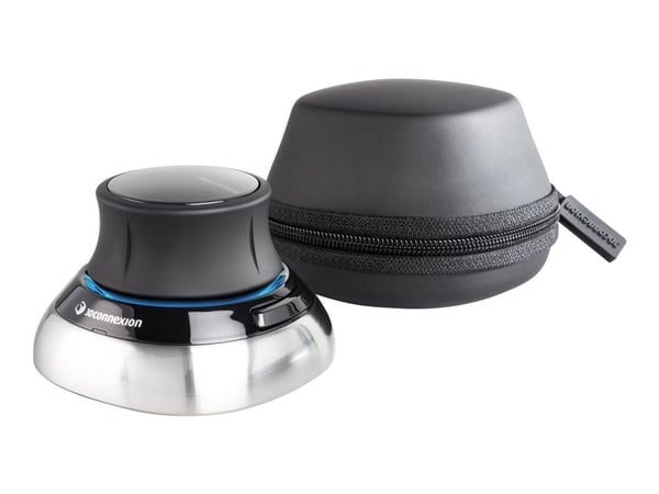 3Dconnexion SpaceMouse Wireless - 3D-mus - 2 knapper - trådløs - Bluetooth, 2.4 GHz