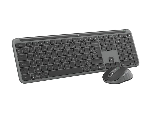 Logitech Signature Slim Combo MK950 for Business - Tastatur- og mussett - 100% - full size - trådløs - Bluetooth 5.1 LE - QWERTY - Storbritannia - ...