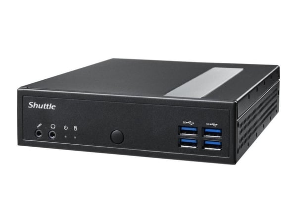 Shuttle XPC slim DL30N - Barebone - superkompakt mini-PC 1 x N-series N100 / upp till 3.4 GHz - RAM 0 GB - UHD Graphics - Gigabit Ethernet, 2.5 Gig...