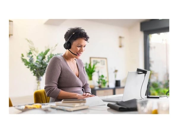 Jabra Evolve2 55 MS Stereo - Hodesett - on-ear - Bluetooth - trådløs - aktiv støydemping - USB-C - svart - Zoom Certified, Cisco Webex Certified, A...