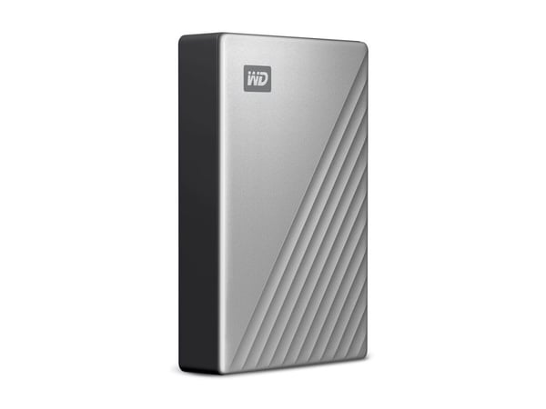 WD My Passport Ultra for Mac WDBGKC0060BSL - Harddisk - kryptert - 6 TB - ekstern (bærbar) - USB 3.2 Gen 1 (USB-C kontakt) - 256-bit AES - sølv