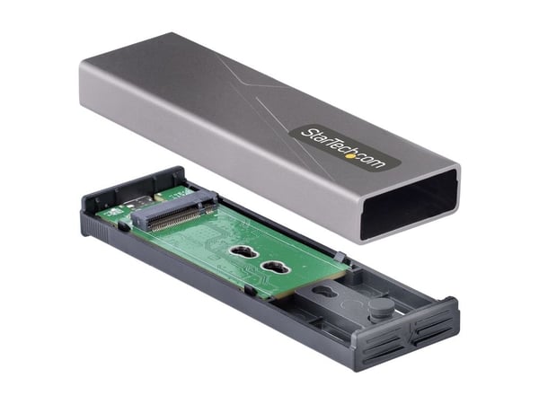 StarTech.com M2-USB-C-NVME-SATA, SSD-kotelo, M.2, M.2, 10 Gbit/s, USB-liitettävyys, Harmaa