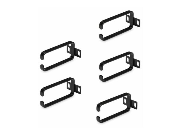 StarTech.com 5-Pack 1U Vertical Cable Management D-Ring Hooks, Cable Manager For 19" Server Racks/Cabinets, Network Rack Wire Organizers, Cable Gui...