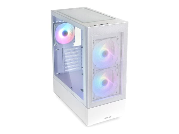 Lian Li Lancool 205 - Tower - ATX - sidepanel med vindu (herdet glass) - ingen strømforsyning - hvit - USB/lyd