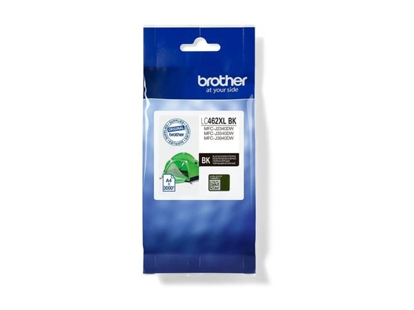 Brother LC462XLBK, Korkea (XL) värintuotto, Musta, 1 kpl, 3000 sivua, Kertapakkaus