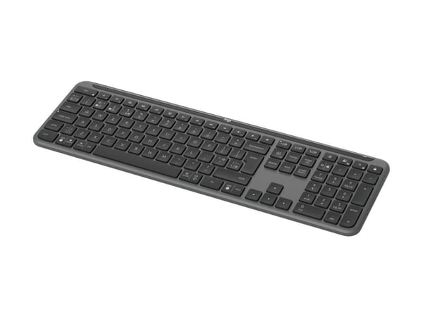 Logitech Signature Slim K950 - Tastatur - 100% - full size - trådløs - Bluetooth 5.1 LE - QWERTY - US International - grafitt